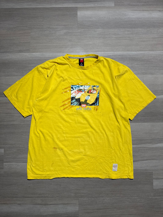 (XL) Ecko UNLTD. Yellow Speed racer Tee