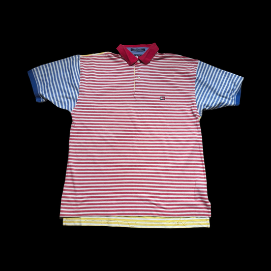 (L) Tommy Hilfiger Striped Collard Shirt