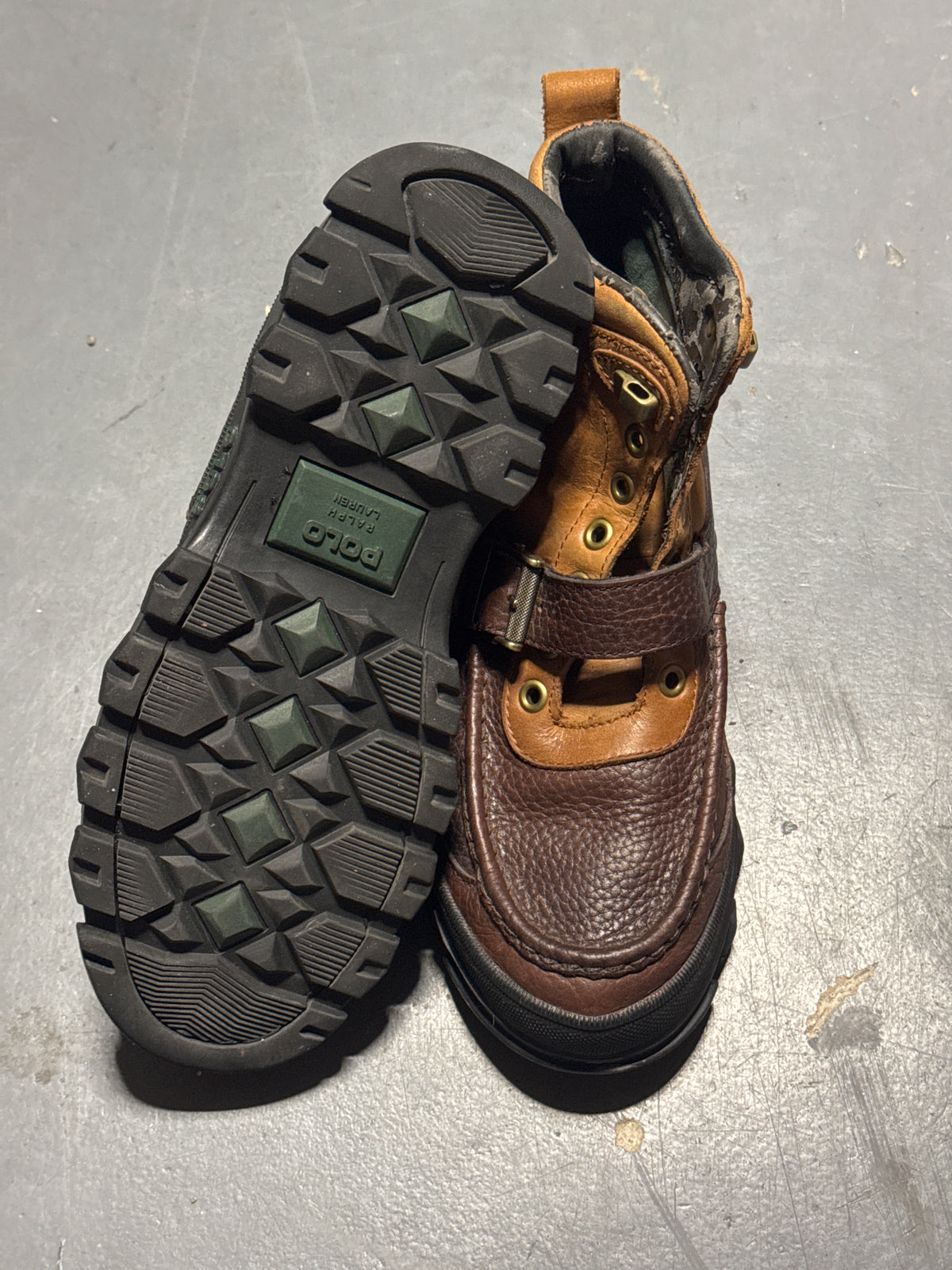 (9) Polo Ralph Lauren Andres III Pitstop/Leather Boots