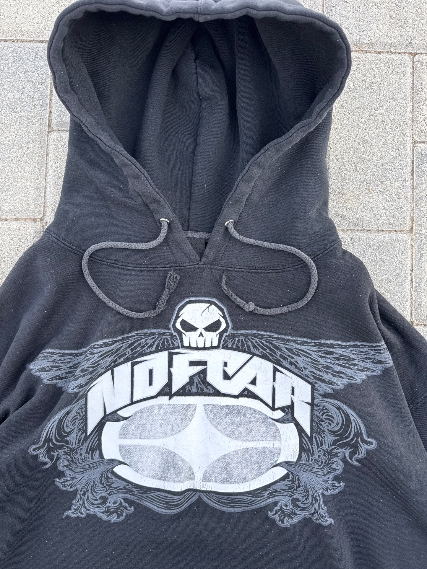 (M) No Fear Black Hoodie