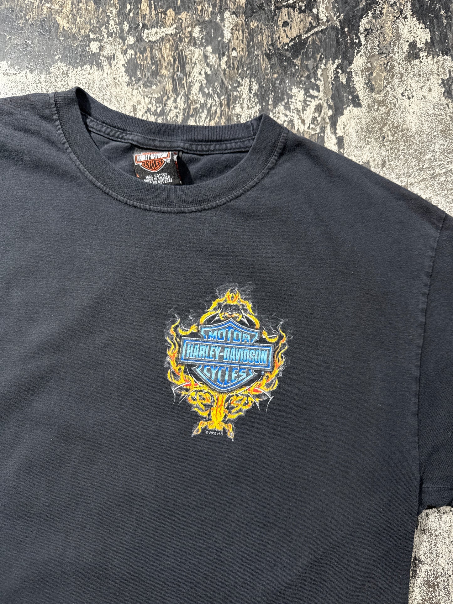 (L) Harley Davidson Chest Print Tee