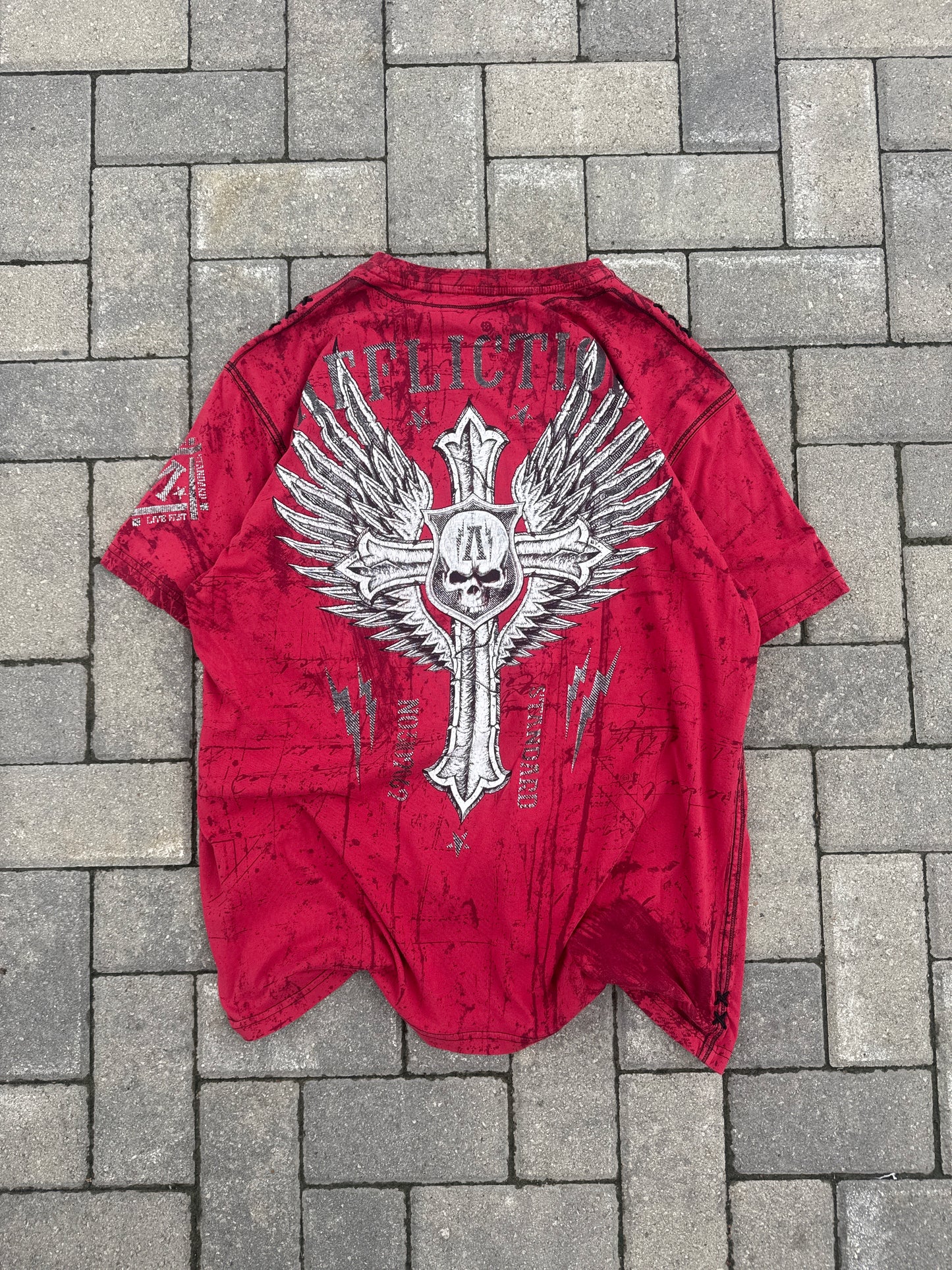 (3XL) Affliction Skull Cross