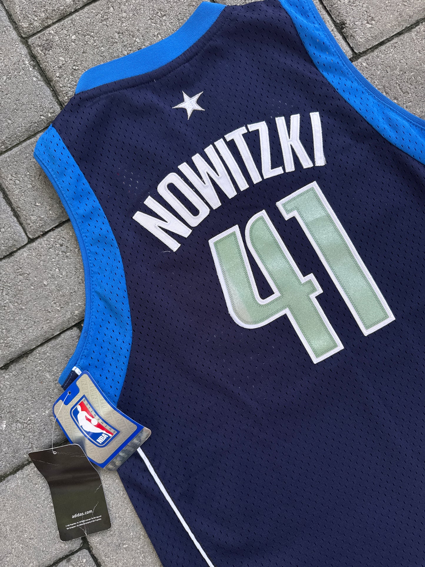 (L) Adidas Dallas Mavericks Nowitzki Swingman Jersey