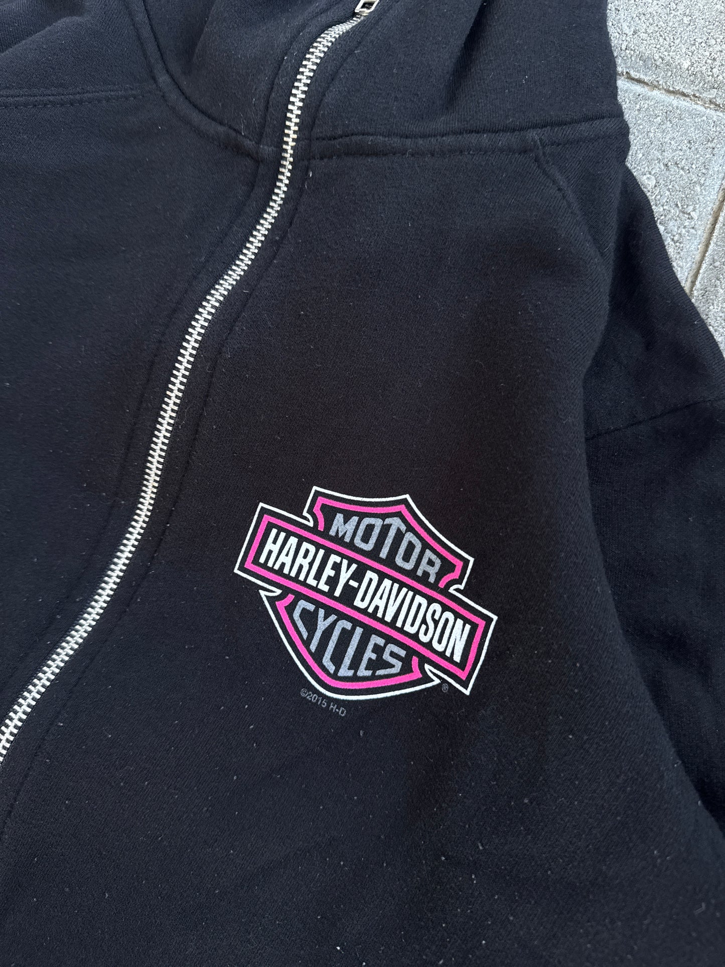 (L) Harley Davidson Ohio Women Zip-Up Hoodie