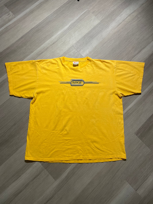 (XL) 90s Nike Yellow Logo Tee