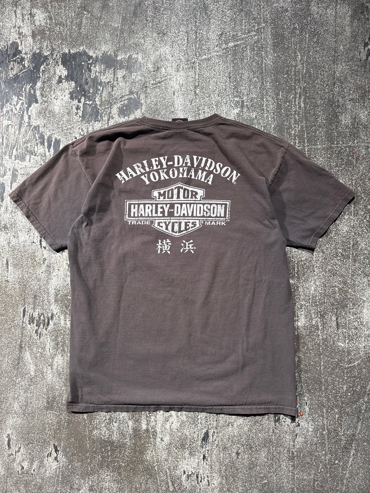 (L) Sun Faded Harley Davidson “Yokohama” Tee