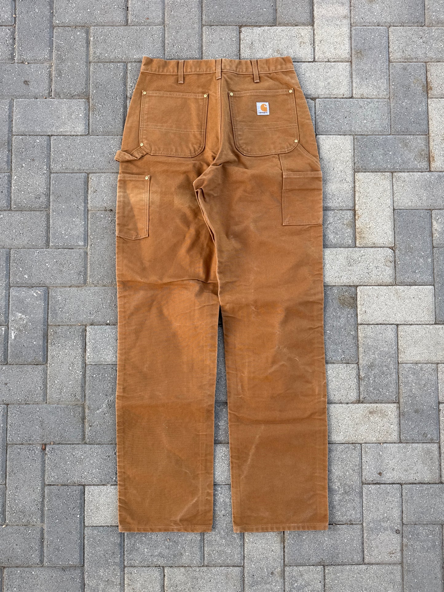 (32x36) Carhartt B01 Double-Knee Khaki Denim Pants