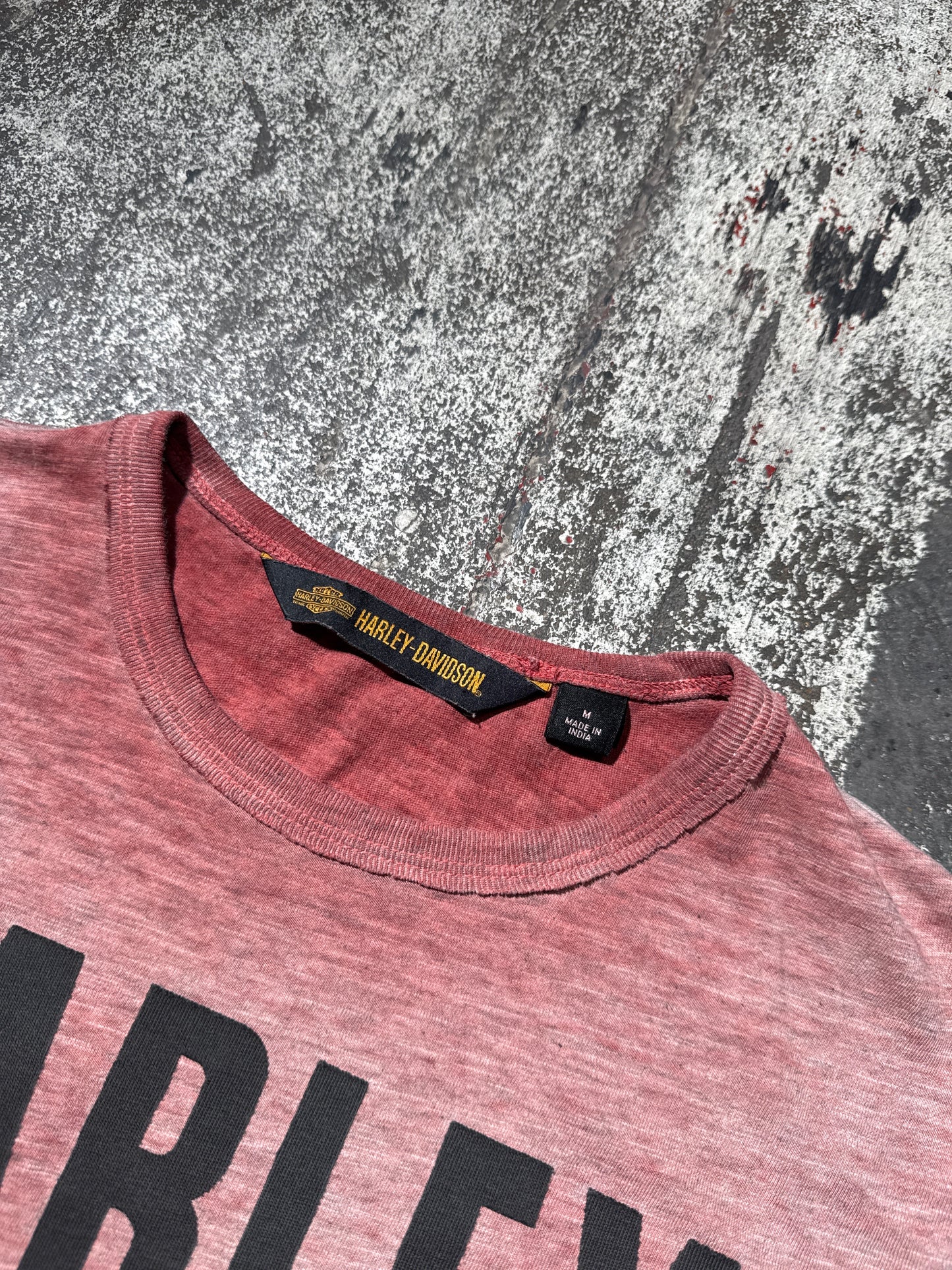 (M) Faded Red Harley Davidson Short Sleeve Tee
