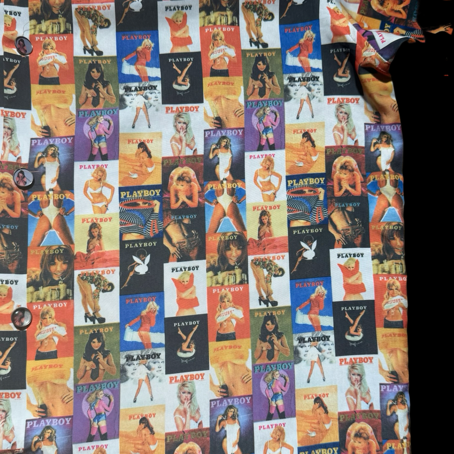 (L) Y2K Playboy Magazine Cover Button Up