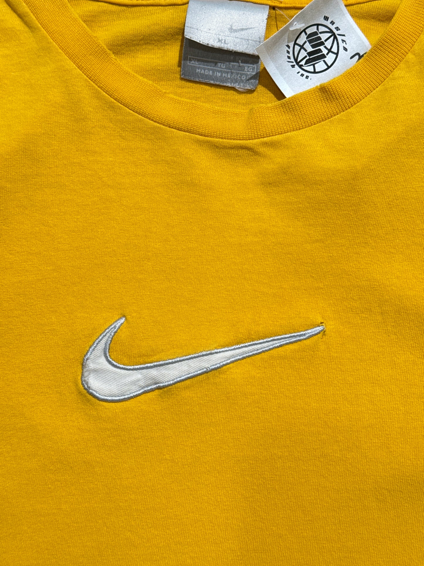 (XL) Yellow Y2K Nike Long Sleeve
