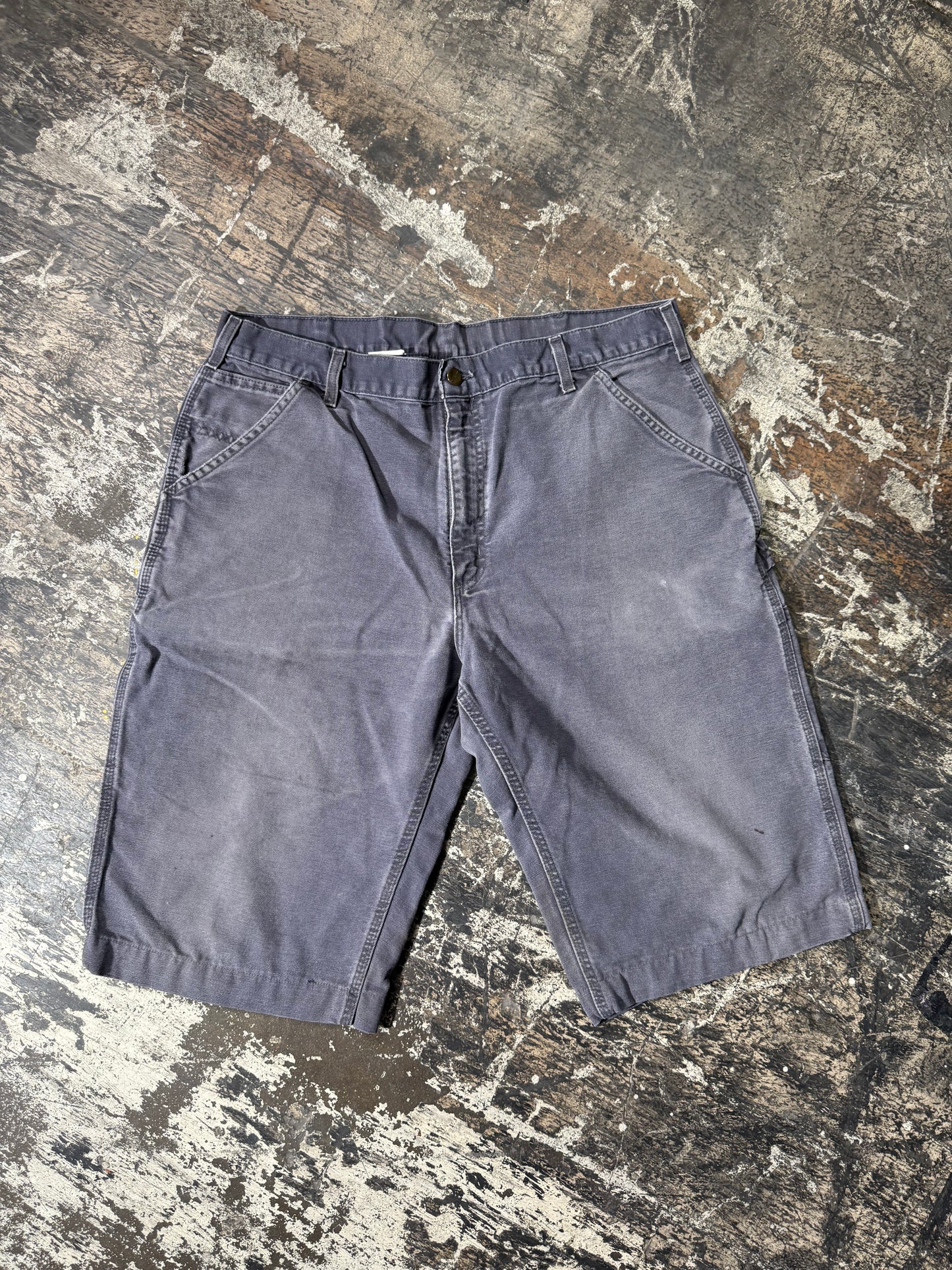 (38) Faded Black Carhartt Cargo Shorts