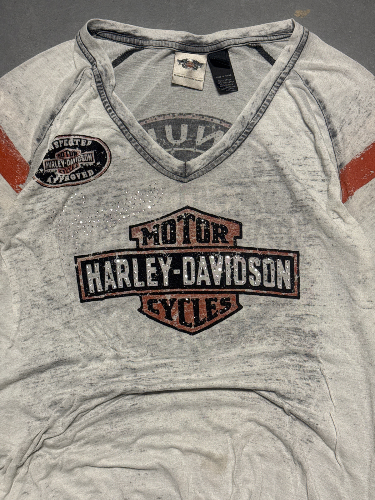 (XL) Harley Davidson Rhinestone