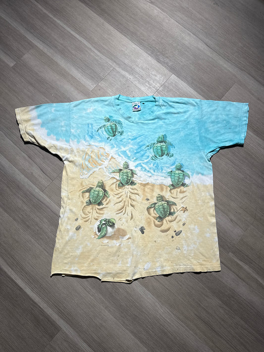 (XL) Liquid Blue Sea Turtle Tee