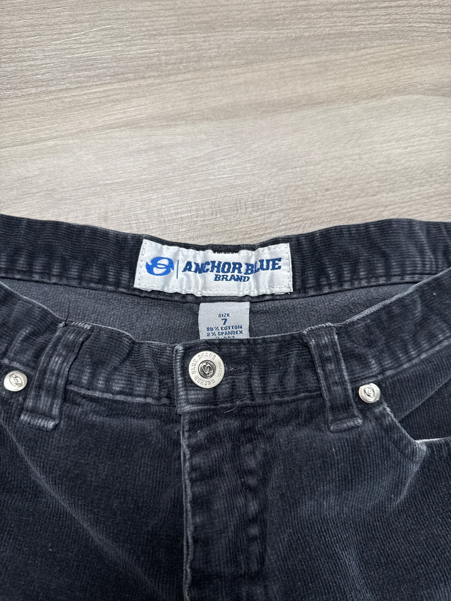 (7) Black Women Anchor Blue Corduroy Pants