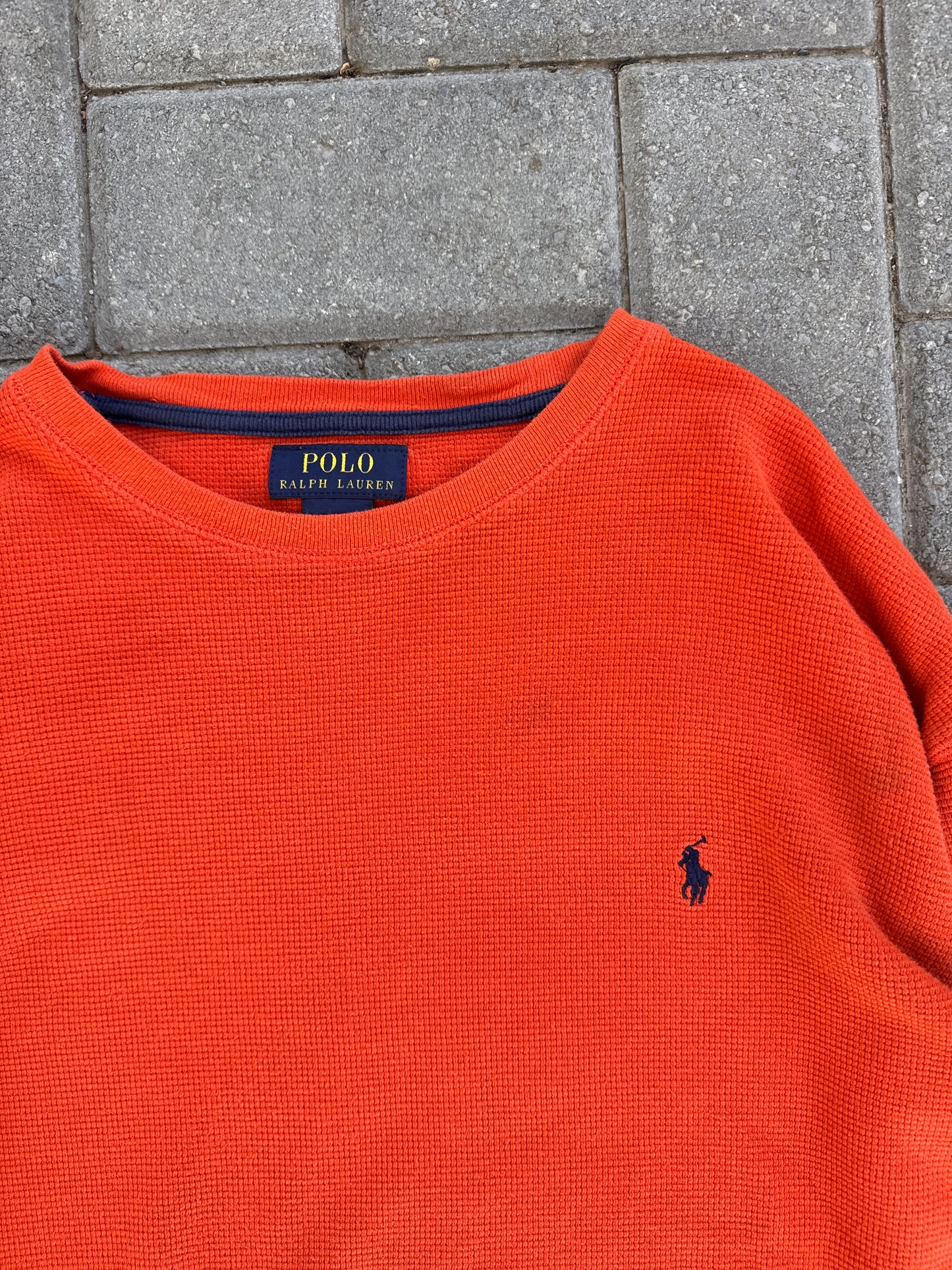 (XL) Polo Ralph Lauren Orange Thermal Long Sleeve