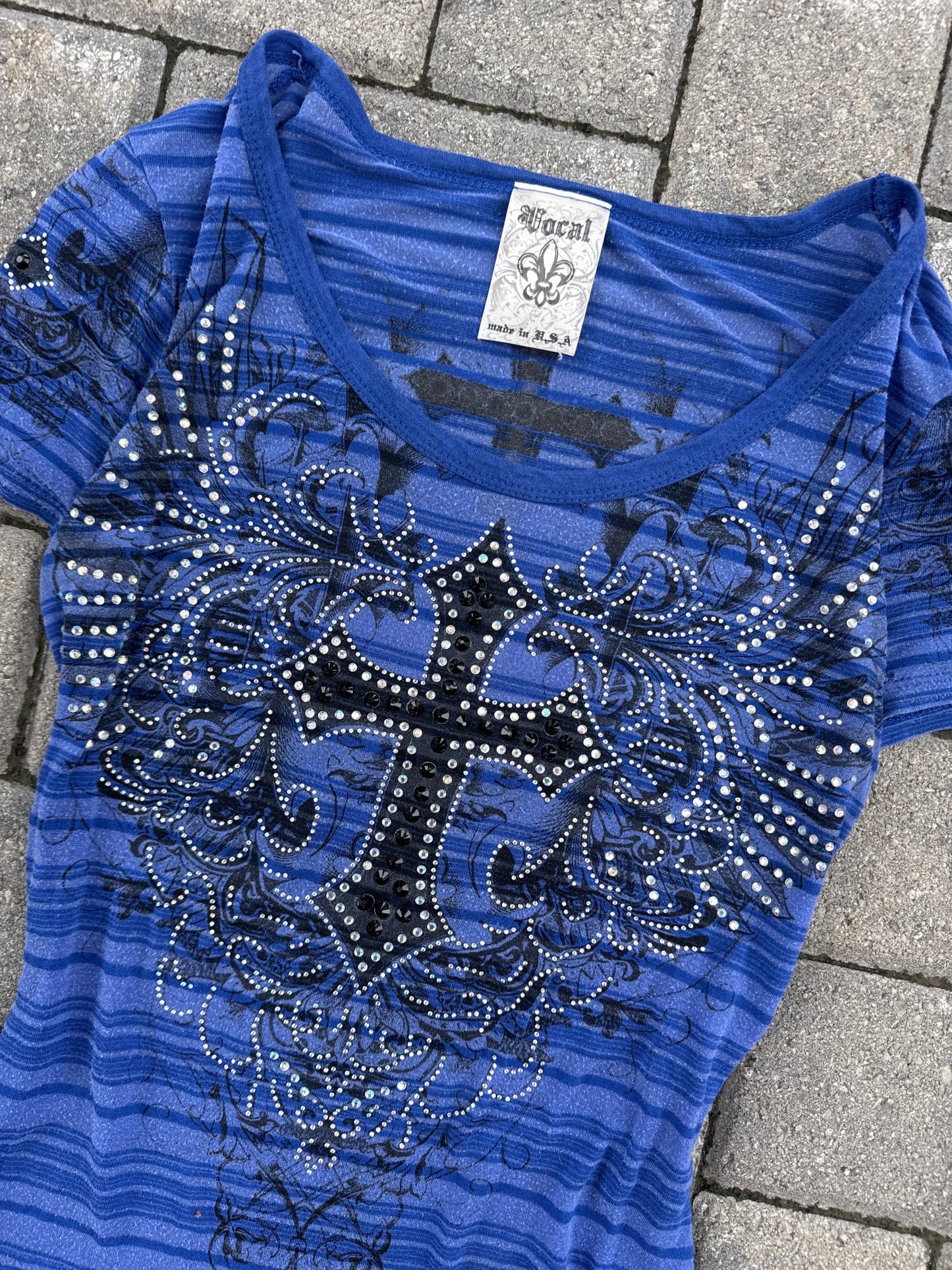 (L) Vocal Gemmed Y2K Shirt