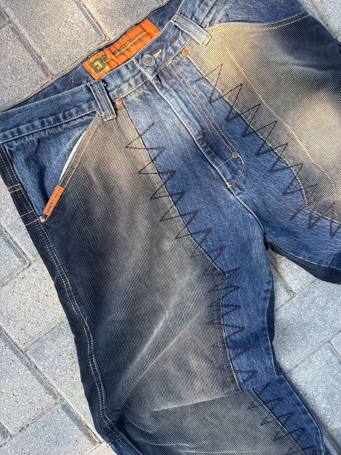 (36x34) Genetix Genes Y2K Denim Pants