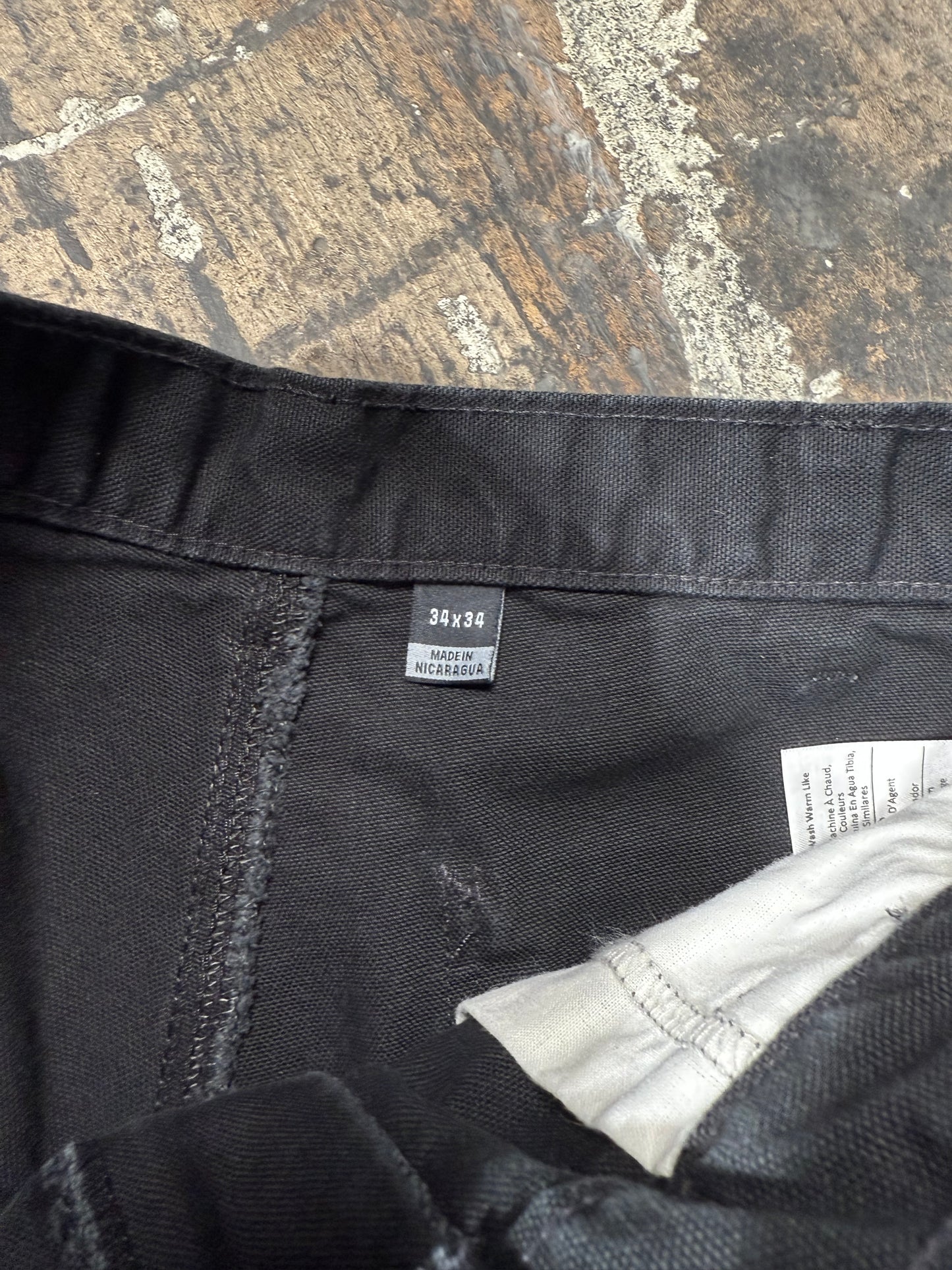 (34x34) Black Carhartt B11 Dungaree Carpenters
