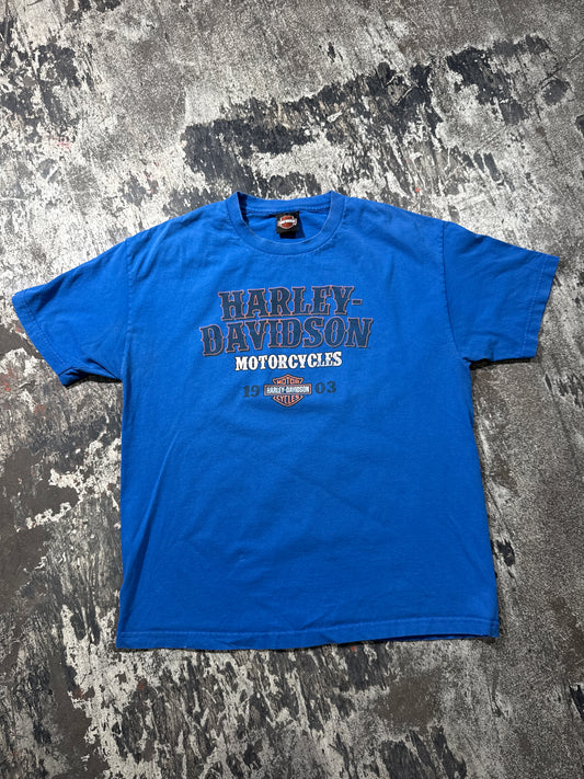 (XL) Blue Harley Davidson “Yokohama” Tee