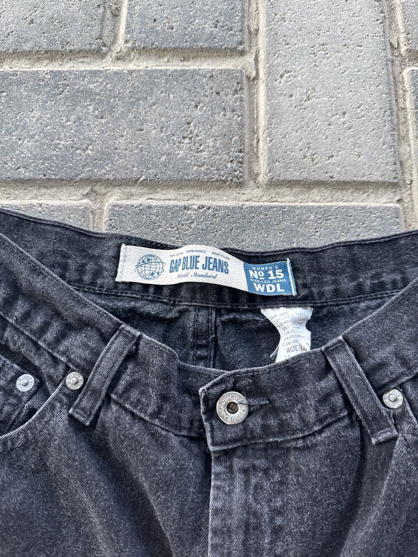 (26x27) Vintage GAP Black Baggy Women Pants