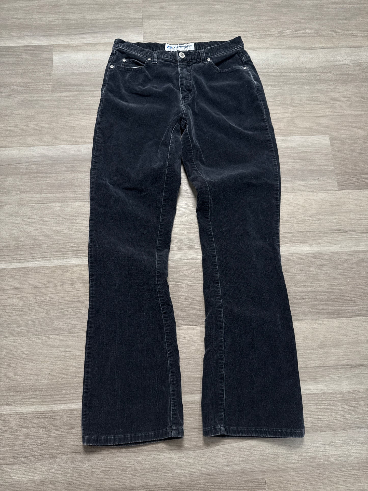 (7) Black Women Anchor Blue Corduroy Pants