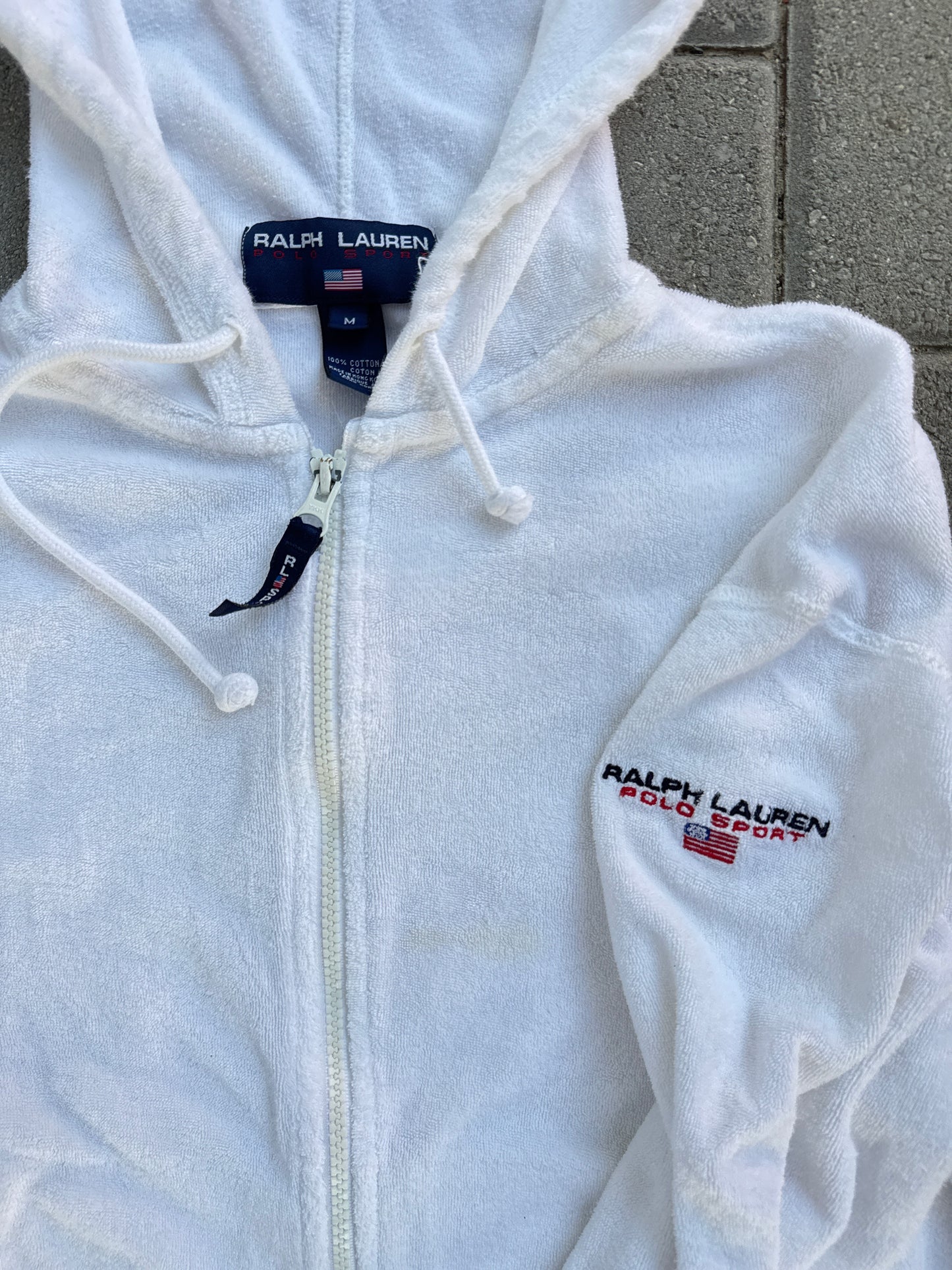 (M) Ralph Lauren Sport White Hoodie