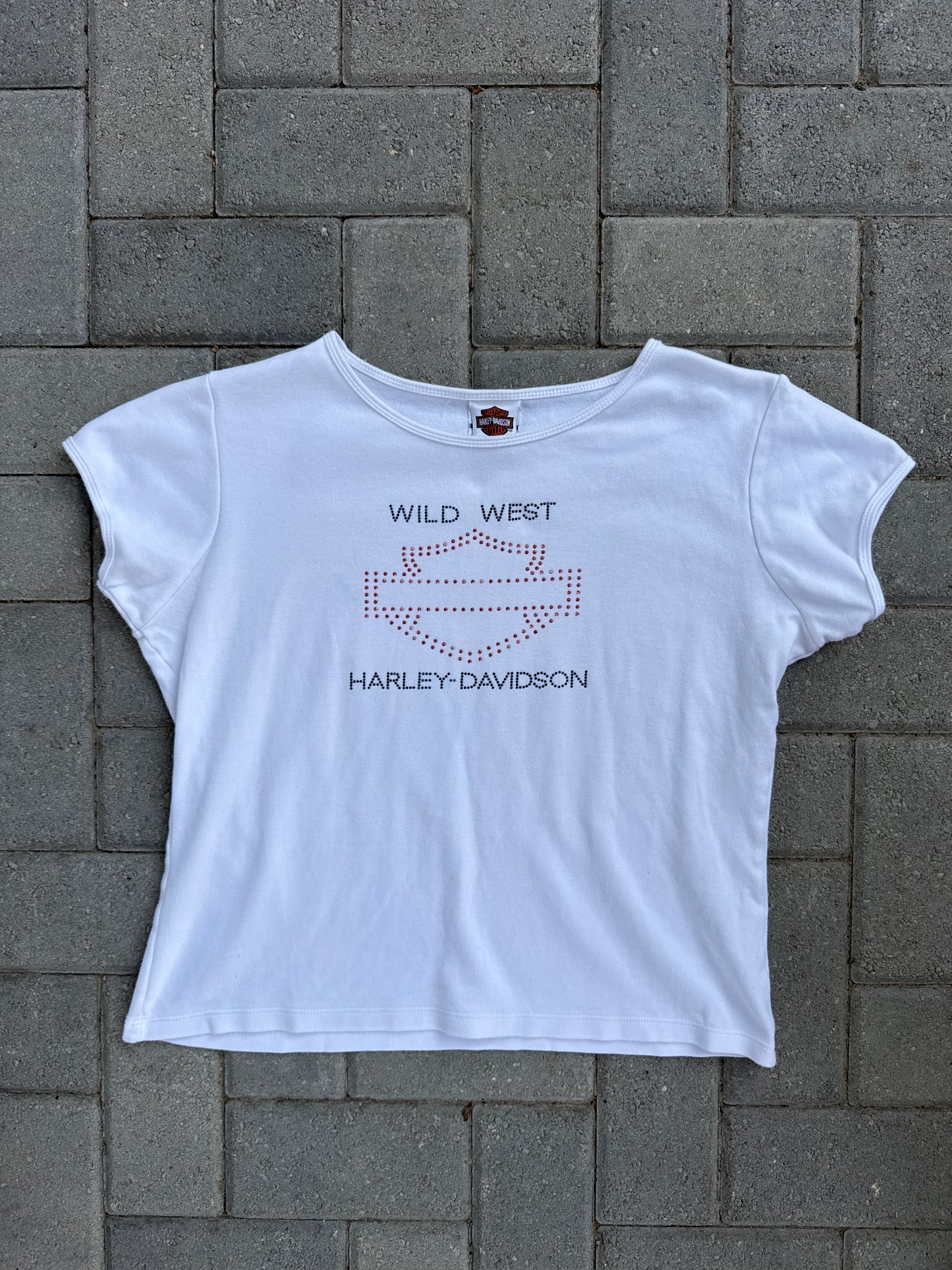 (XL) Women Wild West Harley Davidson Bedazzled Tee