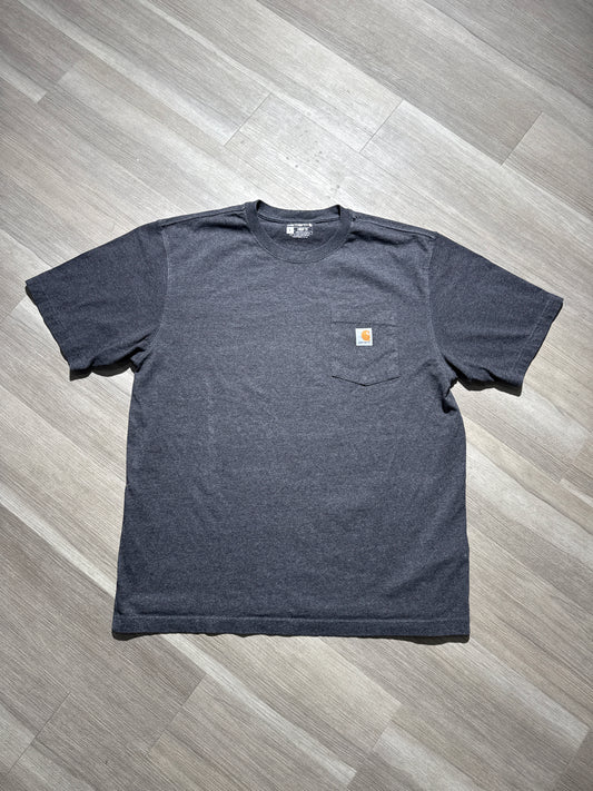 (L) Carhartt Dark Grey Pocket Tee