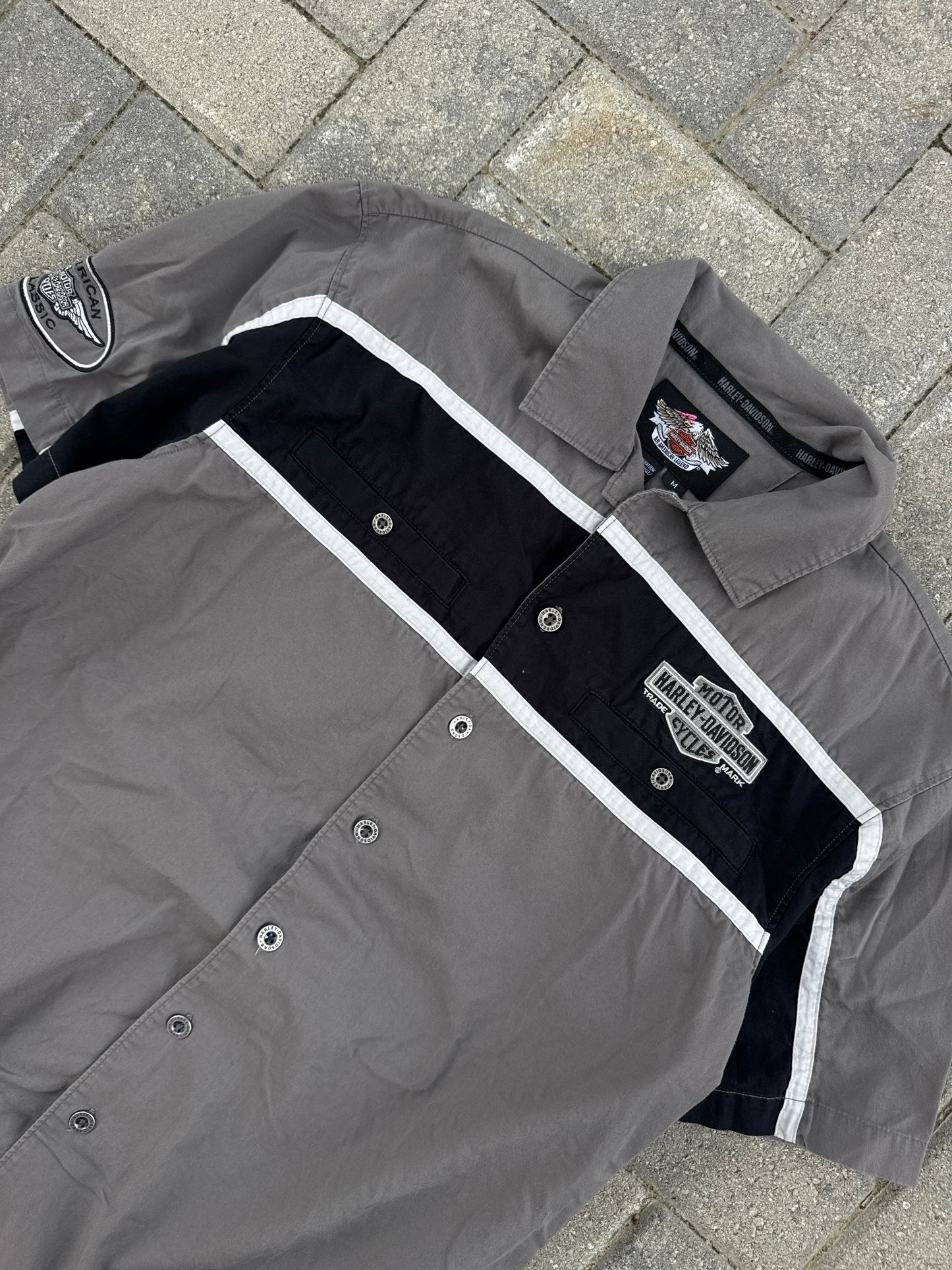 (M) Harley Davidson Button-Up