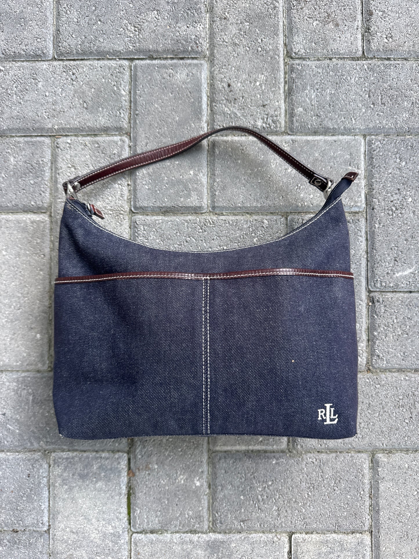 Vintage Ralph Lauren Denim Shoulder Purse