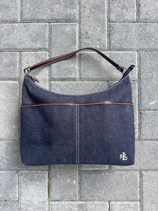 Vintage Ralph Lauren Denim Shoulder Purse