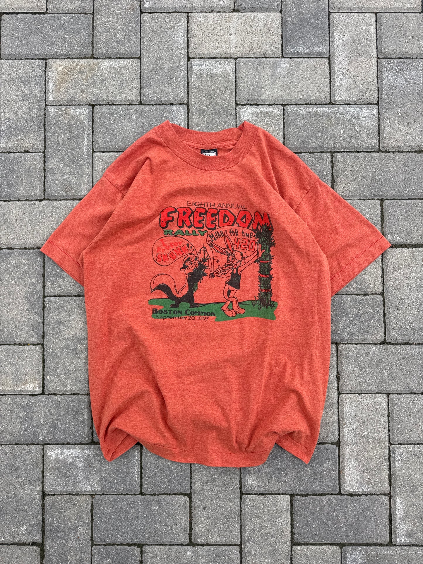 (XL) Vintage 420 Freedom Rally Boston Tee