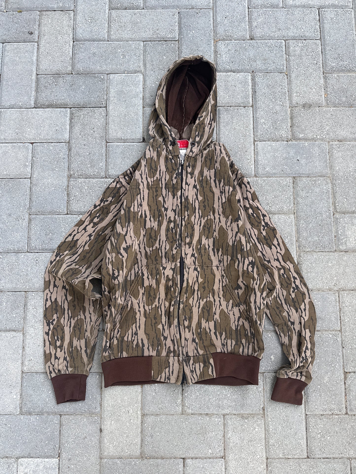 (M) 80s Camouflage Zip Up Hoodie