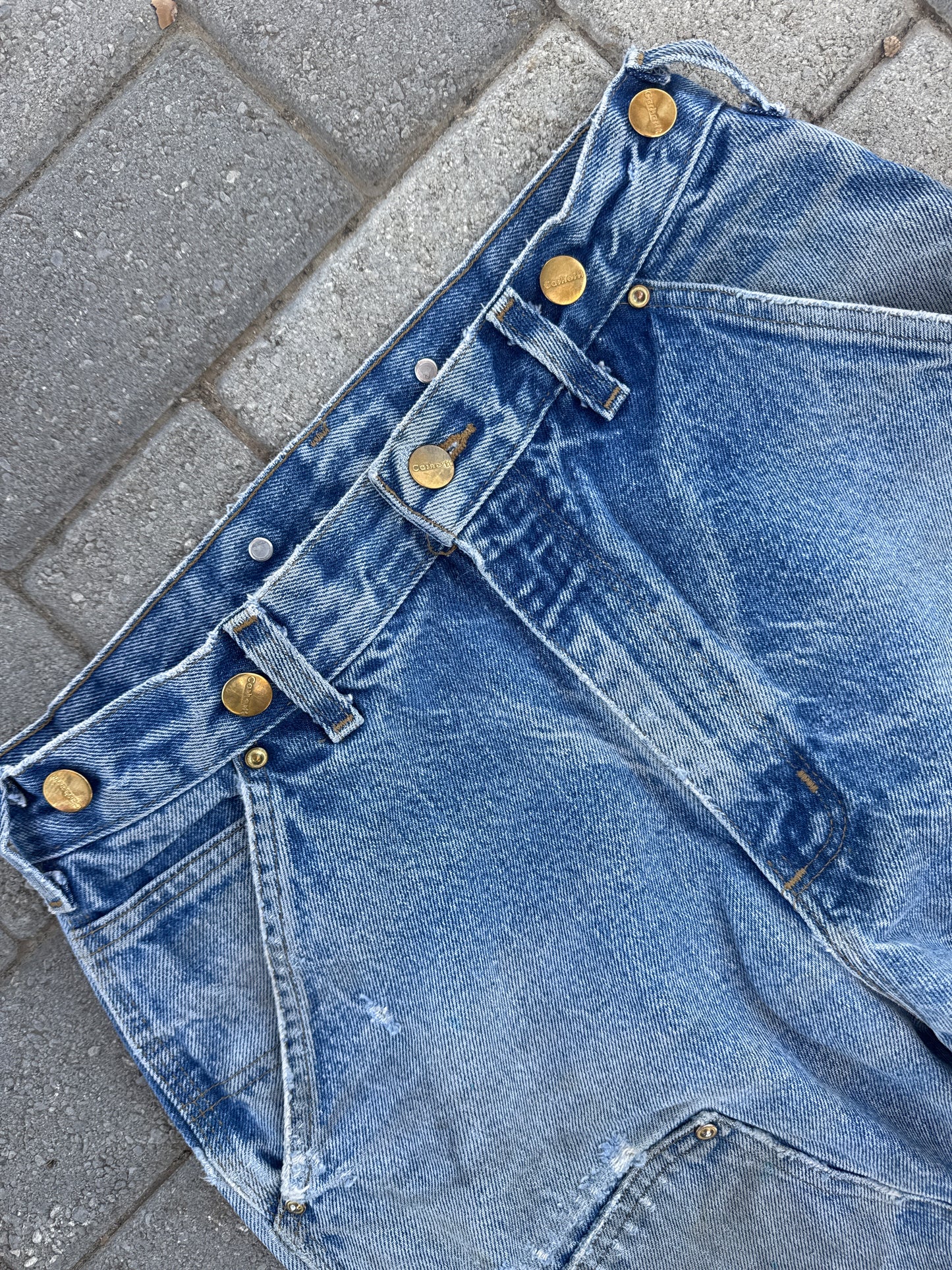 (30x34) Vintage Carhartt B07 Distressed Double-Knee Denim Pants