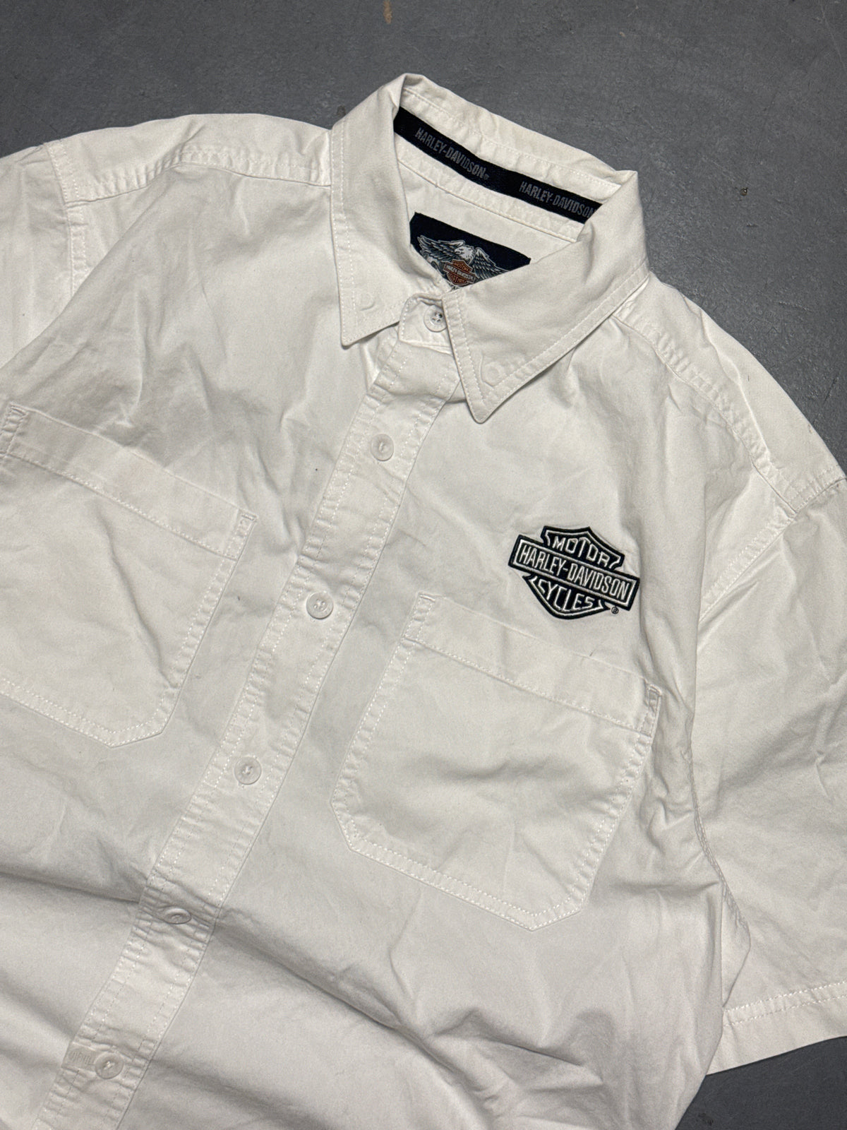 (M) Harley Davidson Button-Up