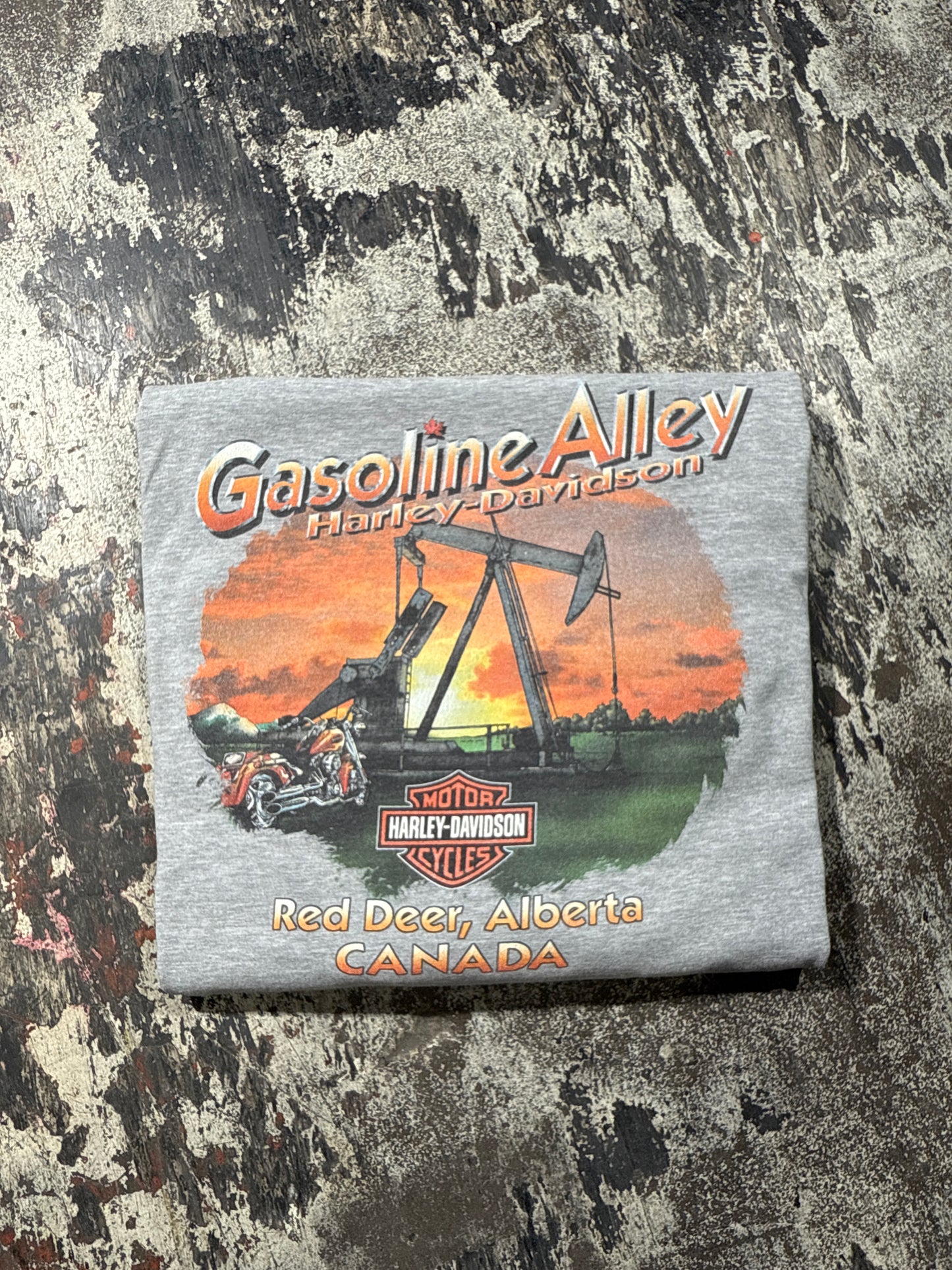 (L) Grey Harley Davidson “Red Deer, Alberta CANADA” Longsleeve