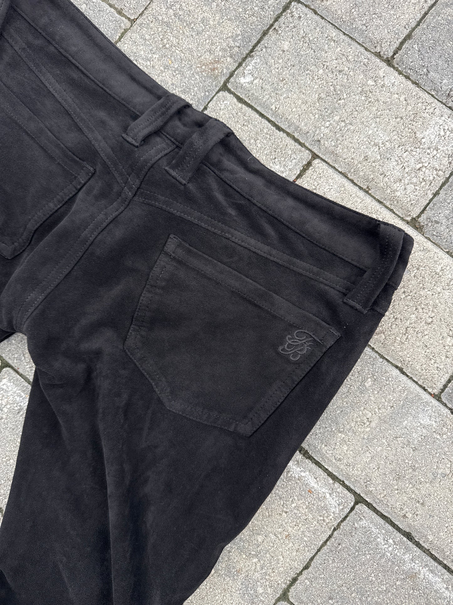 (30x32) Vintage Frankie B. Flared Suede Pants