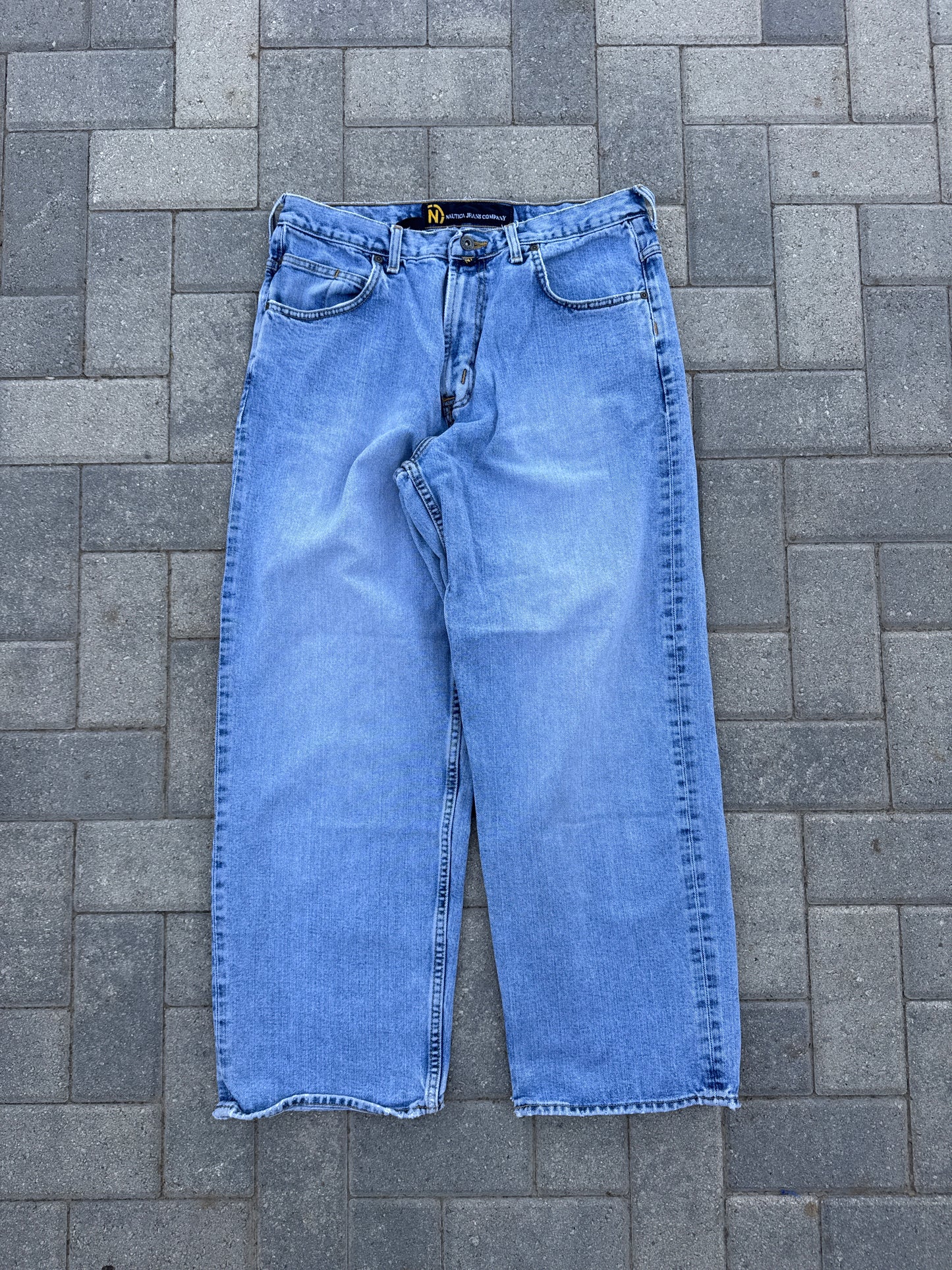 (34x30) Vintage Nautica Jeans Baggy Light Washed Pants