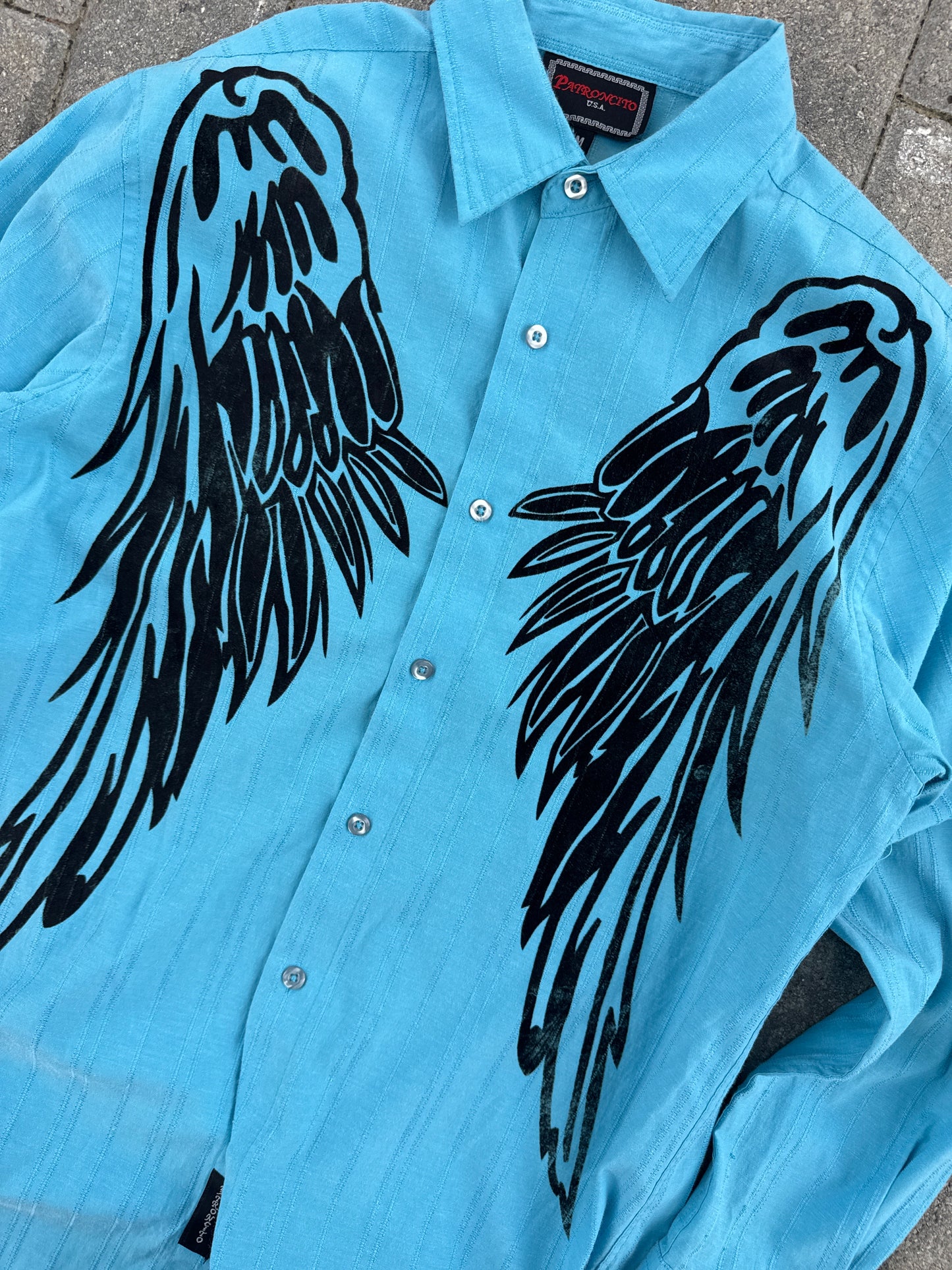 (M) Vintage Patronceto Angel Wings Button-Up