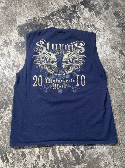 (XXL) Navy Sturgis Tank Top
