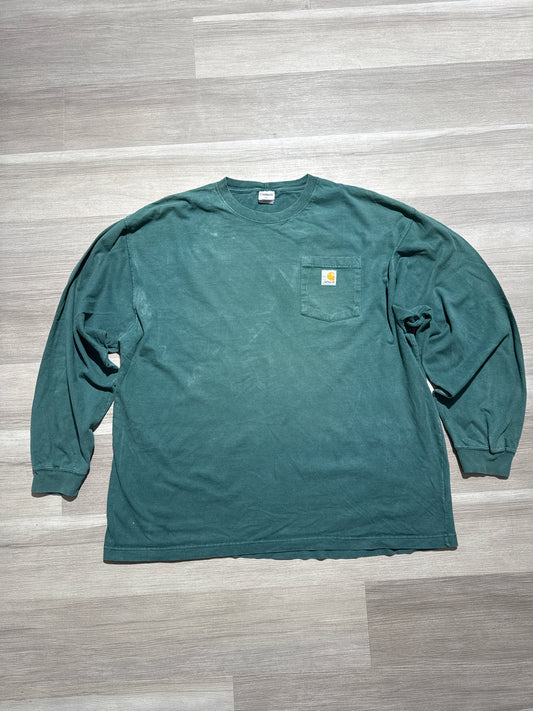 (XL) Green Carhartt Longsleeve