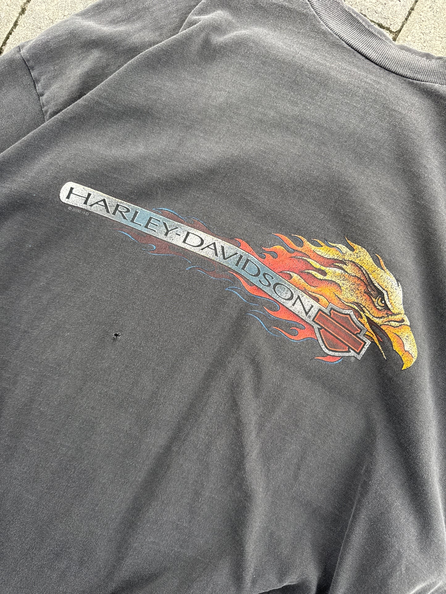 (2XL) Vintage Harley Davidson Paris, TX Tee