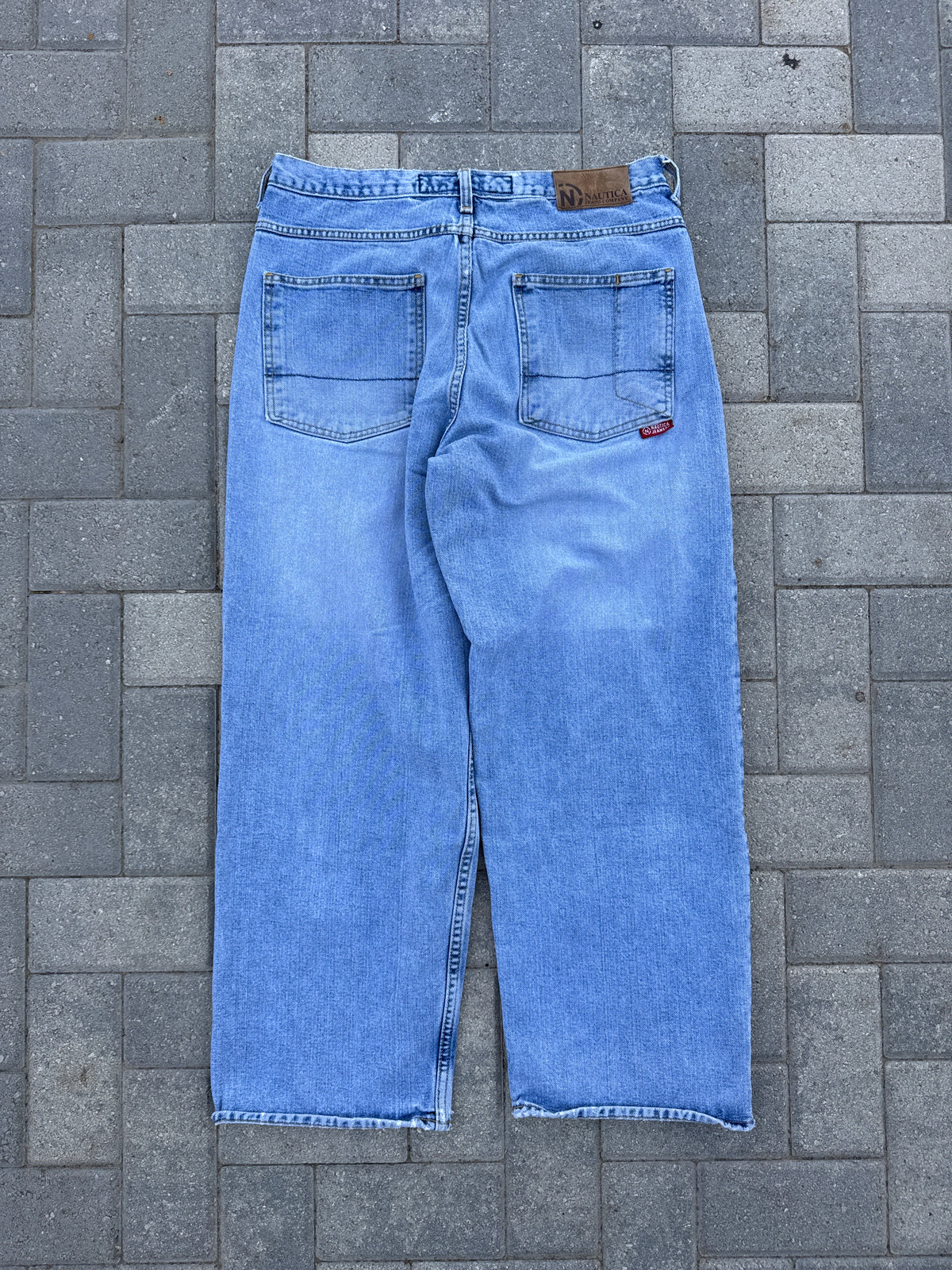 (34x30) Vintage Nautica Jeans Baggy Light Washed Pants