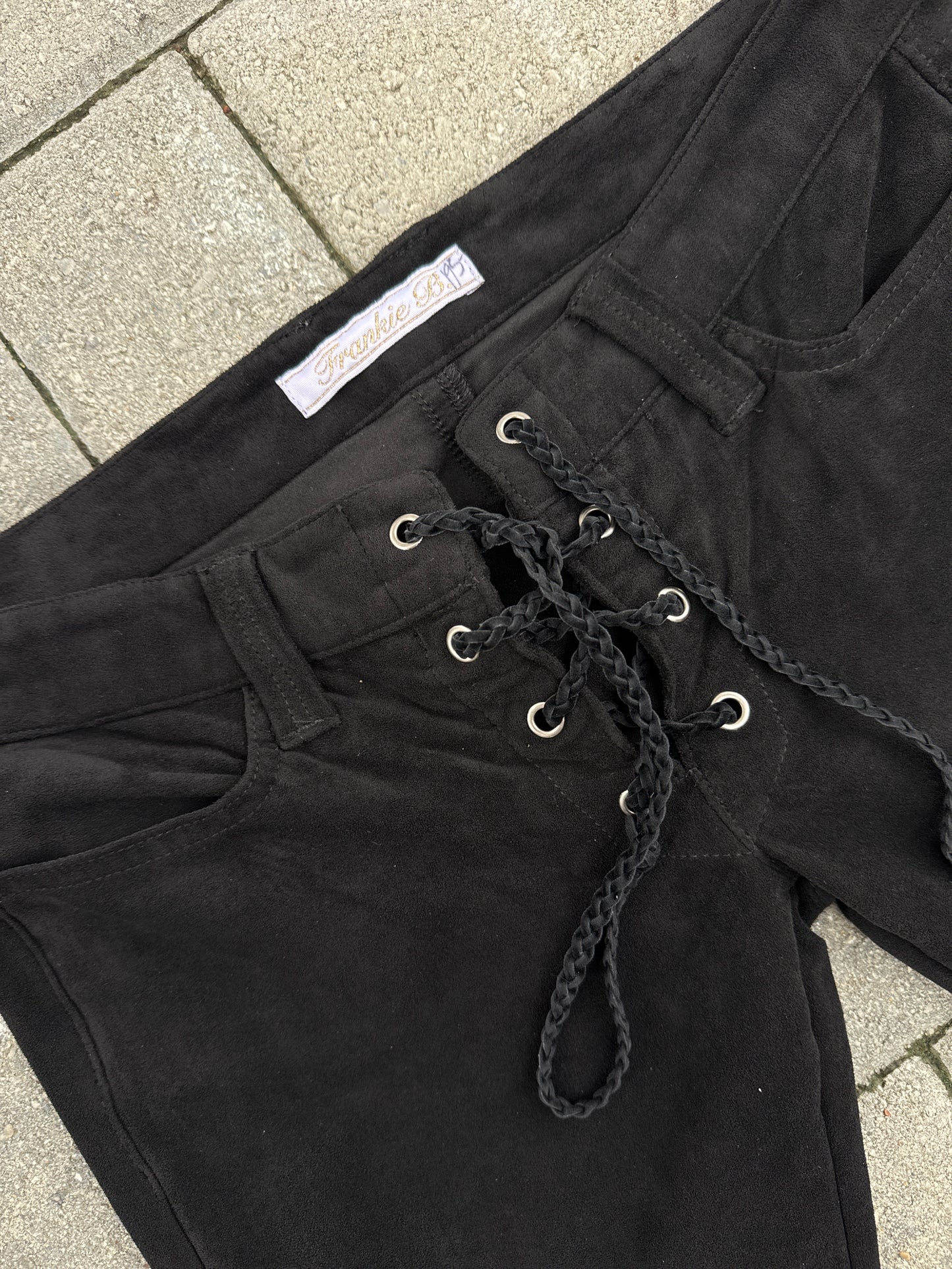 (30x32) Vintage Frankie B. Flared Suede Pants