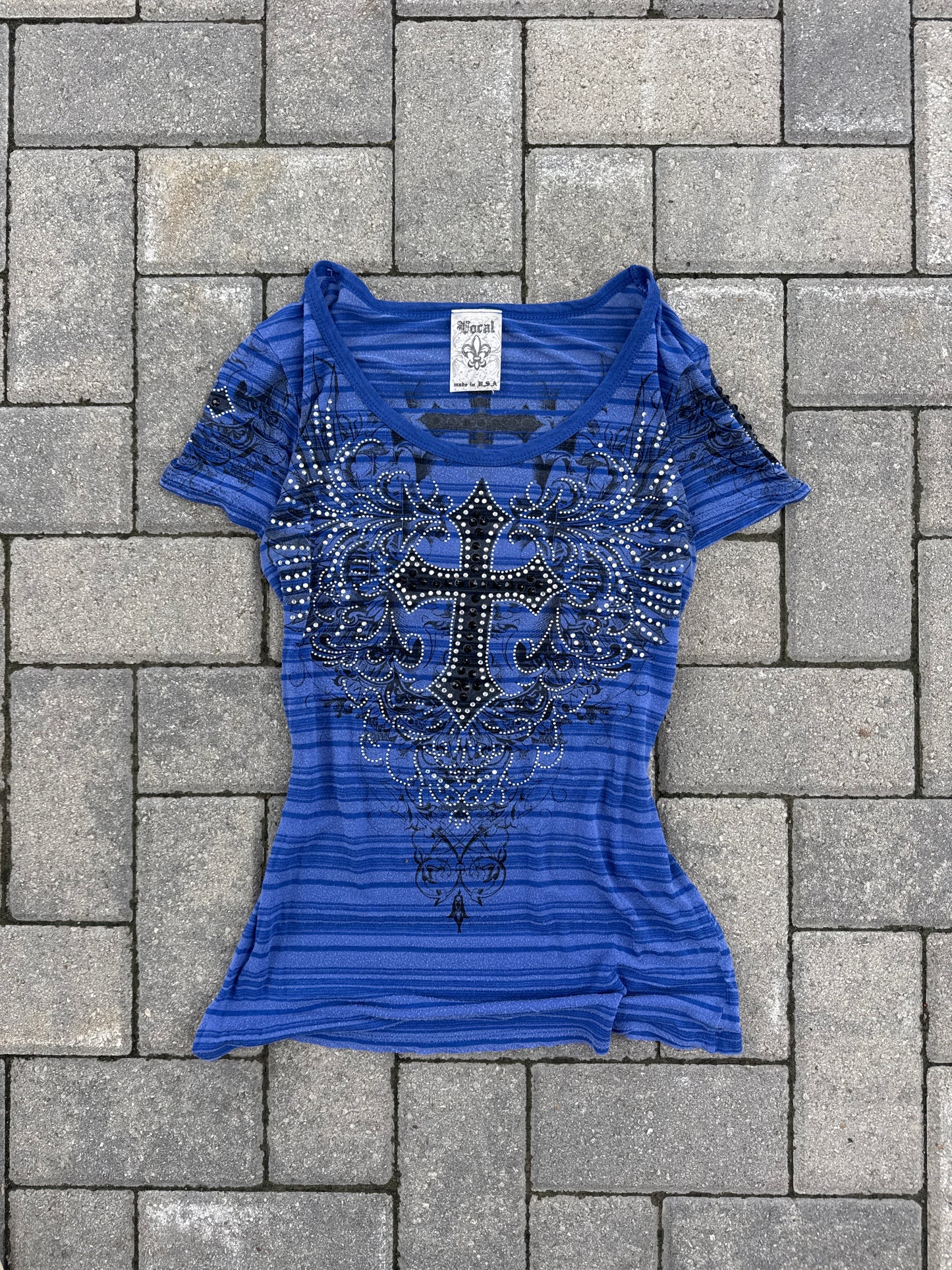 (L) Vocal Gemmed Y2K Shirt
