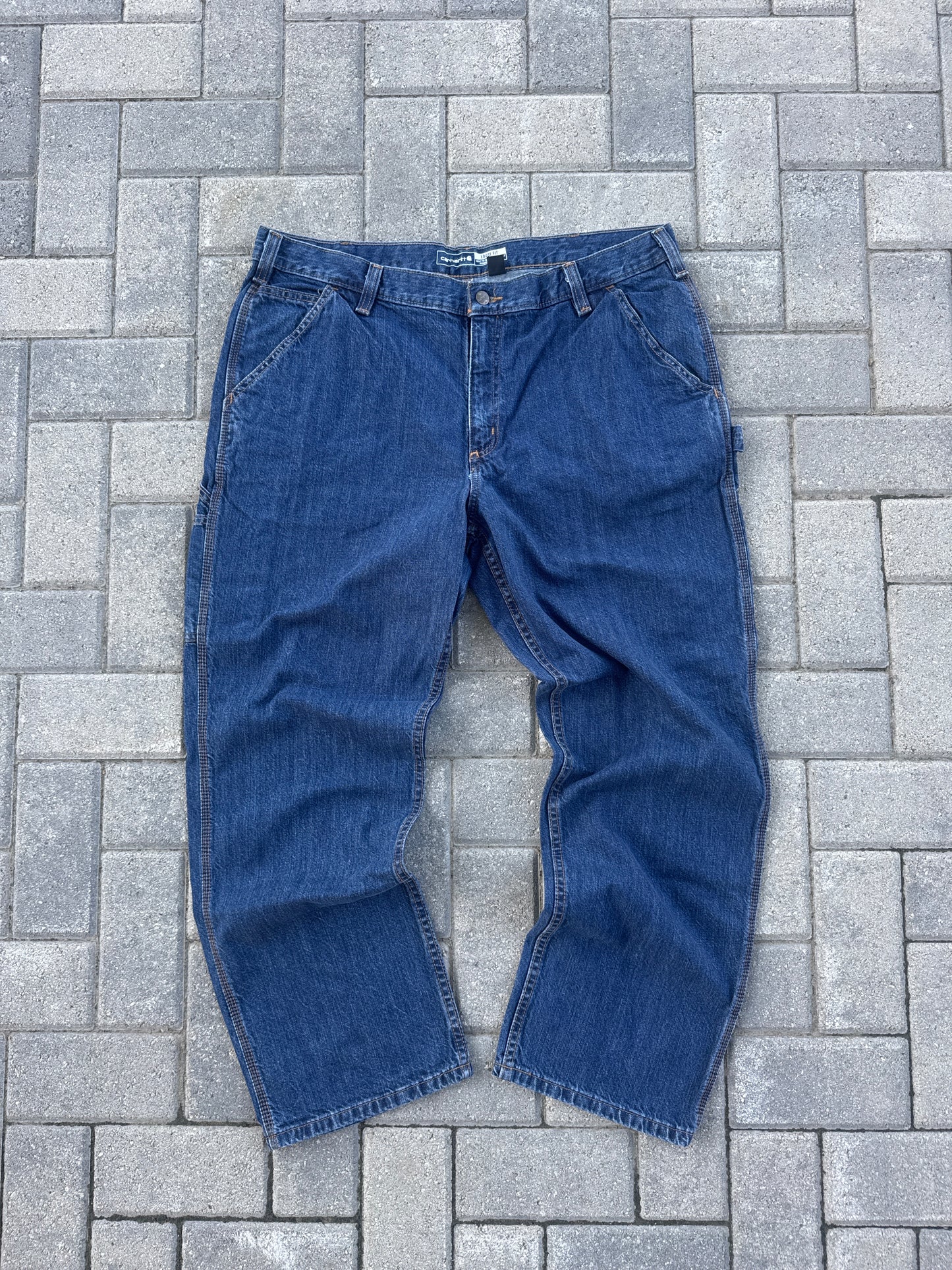 (38x30) Carhartt Loose Fit Carpenter Denim Pants