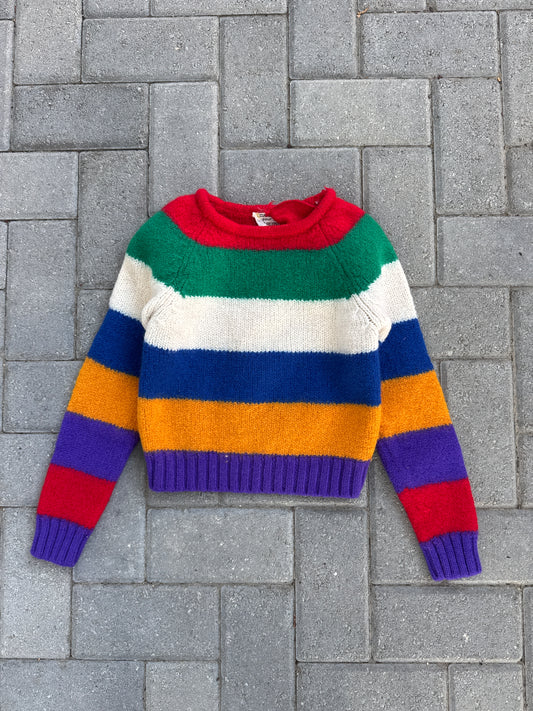 (M) True Vintage Daisy Pour Bébé Blond Wool Women Sweater