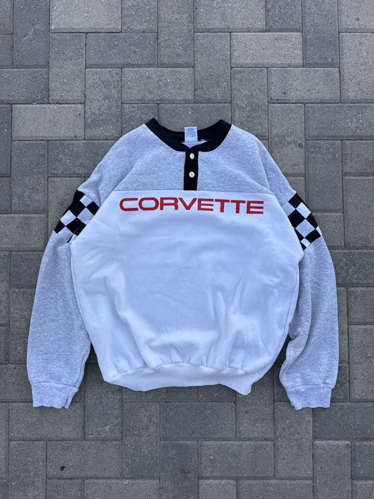 (XL) Vintage 90s Corvette Pull Over Sweatshirt