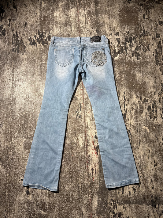 (4) Harley Davidson Skull Pockets Women Jeans