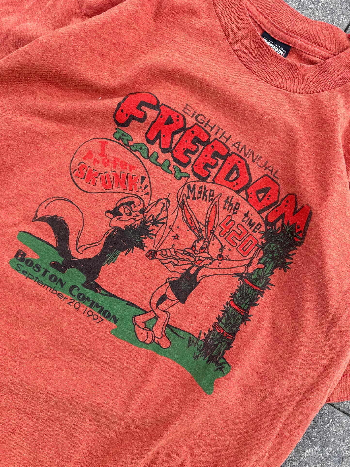 (XL) Vintage 420 Freedom Rally Boston Tee